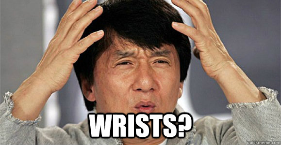  Wrists?  Confused Jackie Chan