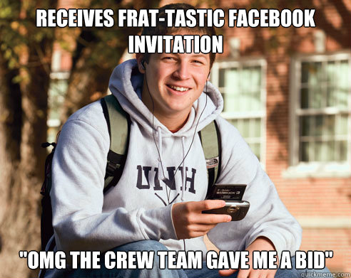receives frat-tastic facebook invitation  