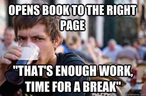 Opens book to the right page 