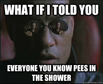 What if I told you everyone you know pees in the shower  Morpheus SC