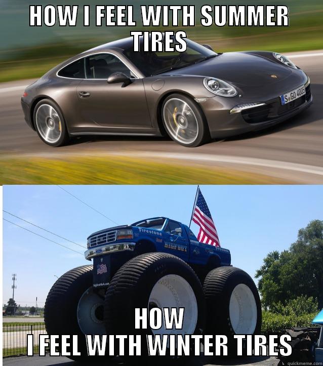 Snow Tires - HOW I FEEL WITH SUMMER TIRES HOW I FEEL WITH WINTER TIRES Misc