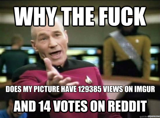 Why the fuck does my picture have 129385 views on imgur
 and 14 votes on reddit  Annoyed Picard HD