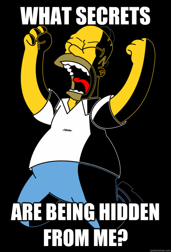 What secrets are being hidden from me?  