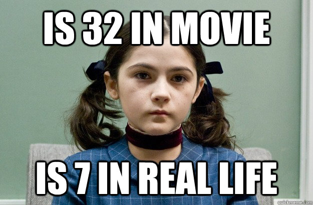 Is 32 in movie Is 7 in Real Life - Is 32 in movie Is 7 in Real Life  Isabelle Fuhrman Orphan spoiler