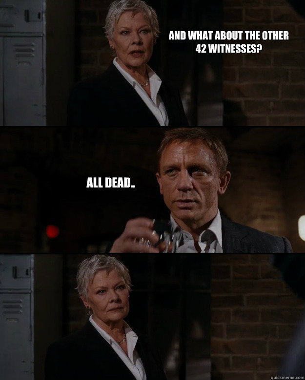 And what about the other 42 witnesses? All dead..  Priorities Bond