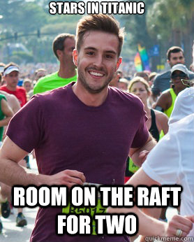Stars in Titanic Room on the raft for two - Stars in Titanic Room on the raft for two  Ridiculously photogenic guy