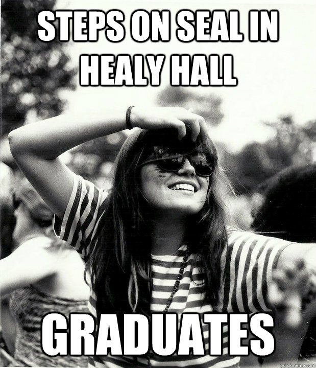 Steps on Seal in Healy Hall Graduates  Georgetown Hipster