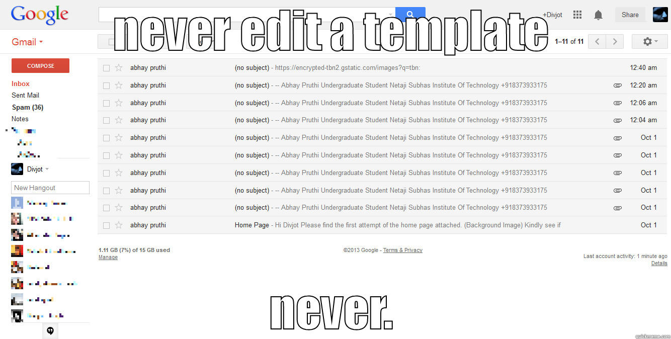 This is creative. Trust me. - NEVER EDIT A TEMPLATE NEVER. Misc