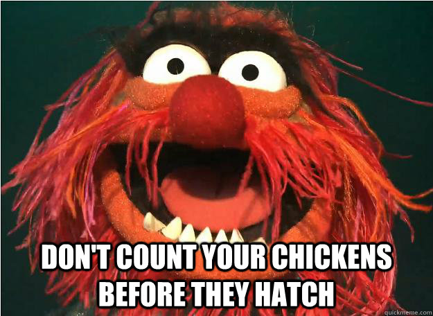  DON'T COUNT YOUR CHICKENS BEFORE THEY HATCH  Advice Animal