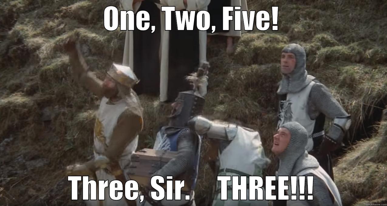 ONE, TWO, FIVE! THREE, SIR.     THREE!!! Misc
