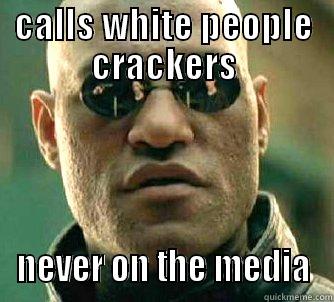 CALLS WHITE PEOPLE CRACKERS NEVER ON THE MEDIA Matrix Morpheus