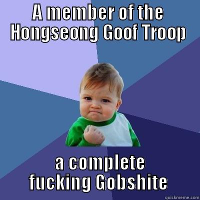 A MEMBER OF THE HONGSEONG GOOF TROOP  A COMPLETE FUCKING GOBSHITE Success Kid