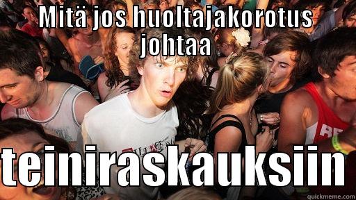 Sudden Clarity huoltajakorotus - MITÄ JOS HUOLTAJAKOROTUS JOHTAA  TEINIRASKAUKSIIN Sudden Clarity Clarence