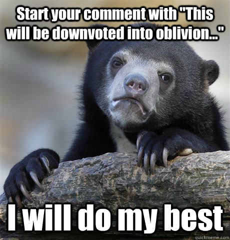 Start your comment with 