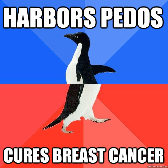 Harbors pedos cures breast cancer  Socially Awkward Awesome Penguin