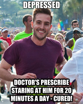 Depressed Doctor's prescribe staring at him for 20 minutes a day - CURED!  Ridiculously photogenic guy