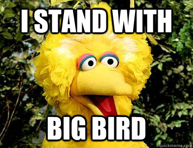 I Stand With Big Bird  Romeny Hates Big Bird