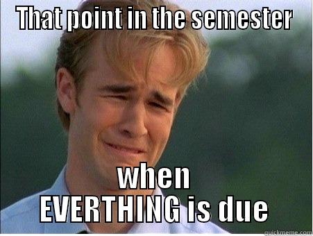 THAT POINT IN THE SEMESTER WHEN EVERTHING IS DUE 1990s Problems