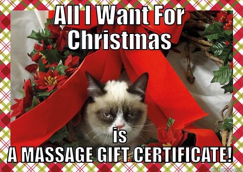 Christmas Me!!! - ALL I WANT FOR CHRISTMAS IS A MASSAGE GIFT CERTIFICATE! merry christmas