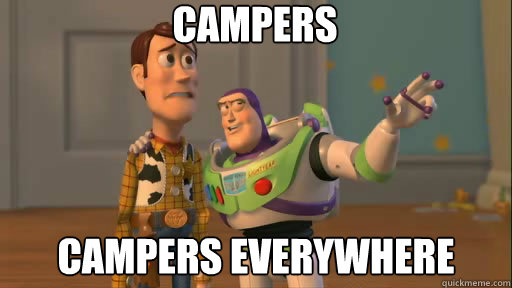 Campers Campers everywhere  Everywhere