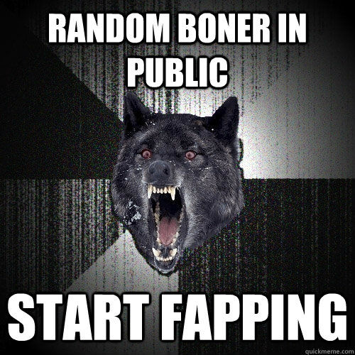 random boner in public start fapping  Insanity Wolf