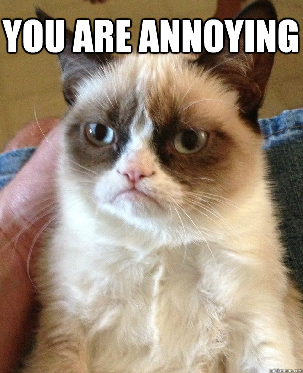 You are annoying  - You are annoying   Grumpy Cat