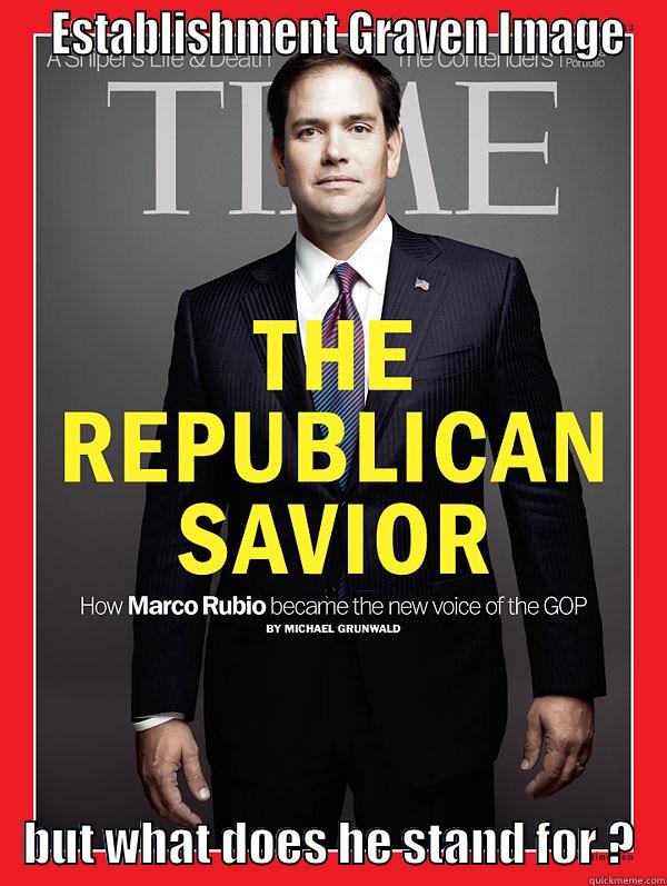   ESTABLISHMENT GRAVEN IMAGE    BUT WHAT DOES HE STAND FOR ?   Misc