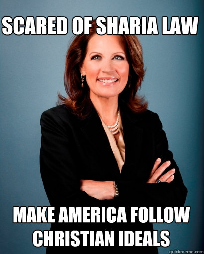 Scared of Sharia law Make America follow Christian ideals  