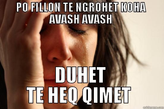 PO FILLON TE NGROHET KOHA AVASH AVASH DUHET TE HEQ QIMET  First World Problems