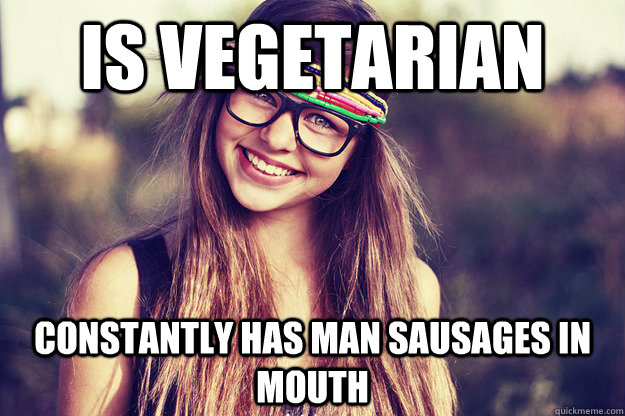 Is Vegetarian Constantly has man sausages in mouth - Is Vegetarian Constantly has man sausages in mouth  Annoying Vegetarian
