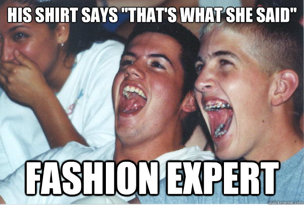 his shirt says 