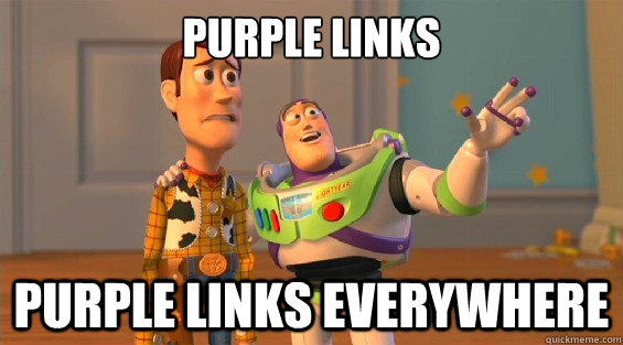 purple links purple links everywhere - purple links purple links everywhere  boromirs everywhere