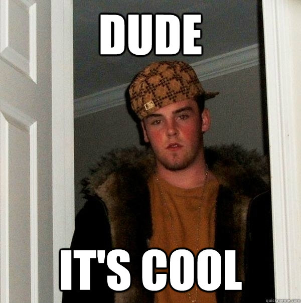 DUDE It's cool - DUDE It's cool  Scumbag Steve