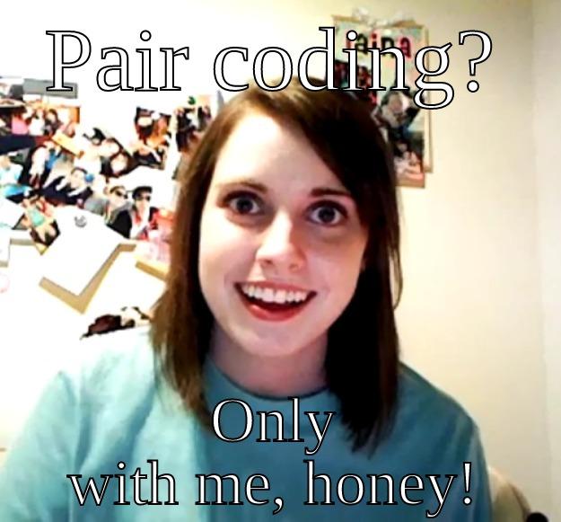 PAIR CODING? ONLY WITH ME, HONEY! Overly Attached Girlfriend