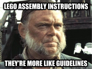 lego assembly instructions They're more like guidelines - lego assembly instructions They're more like guidelines  More Like Guidelines