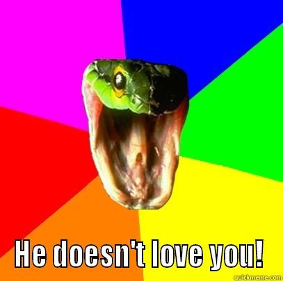 all relationships ever -  HE DOESN'T LOVE YOU! Spoiler Snake