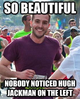 SO BEAUTIFUL NOBODY NOTICED HUGH JACKMAN ON THE LEFT - SO BEAUTIFUL NOBODY NOTICED HUGH JACKMAN ON THE LEFT  Ridiculously photogenic guy