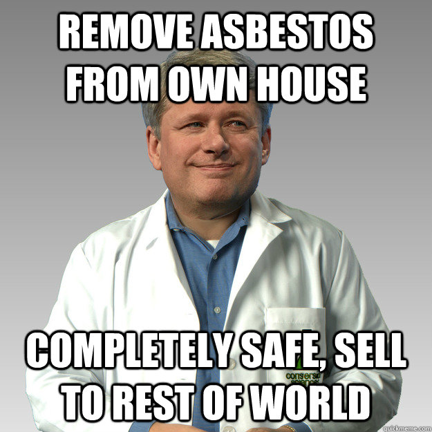 Remove asbestos from own house Completely safe, sell to rest of world - Remove asbestos from own house Completely safe, sell to rest of world  Harper Science