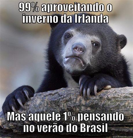 99% APROVEITANDO O INVERNO DA IRLANDA MAS AQUELE 1% PENSANDO NO VERÃO DO BRASIL Confession Bear