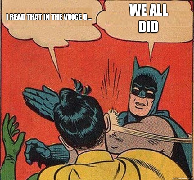 I read that in the voice o... We all did  Batman and Robin