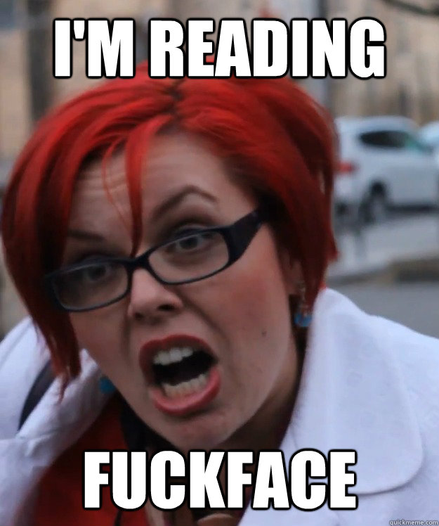 i'm reading fuckface - i'm reading fuckface  pennyfool