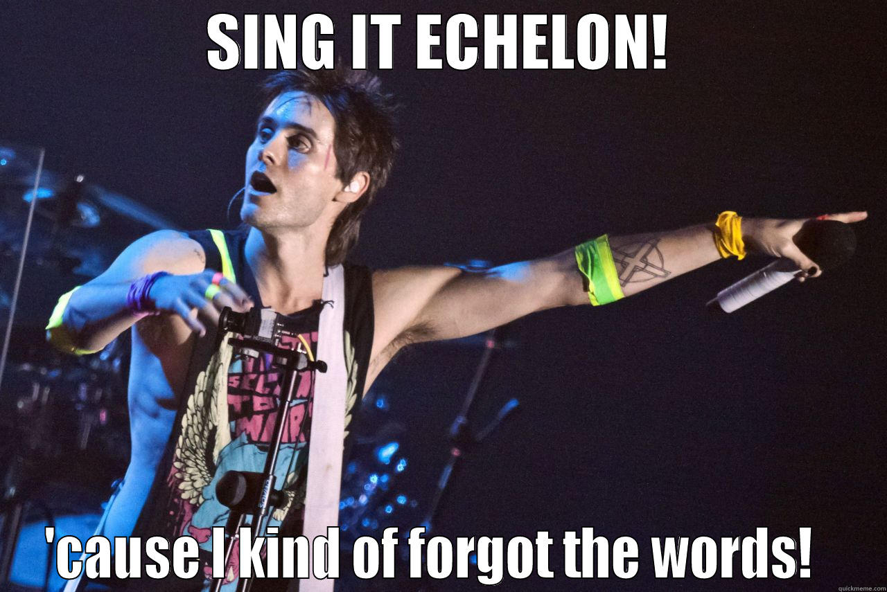 SING IT ECHELON! 'CAUSE I KIND OF FORGOT THE WORDS!   Misc