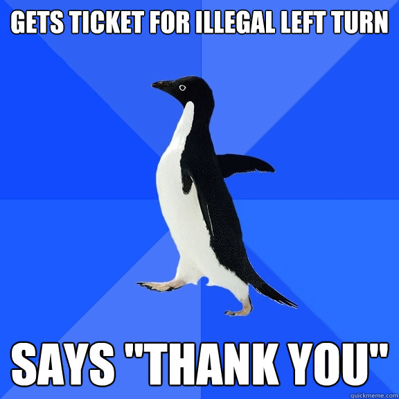 gets ticket for illegal left turn says 