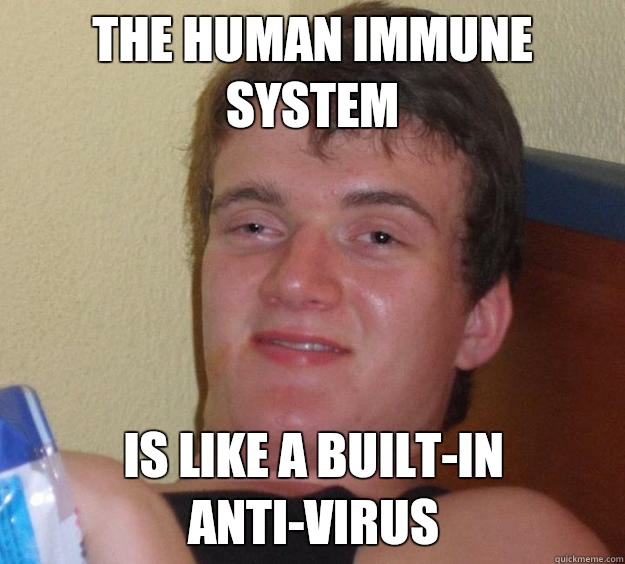 The human immune system is like a built-in anti-virus  10 Guy
