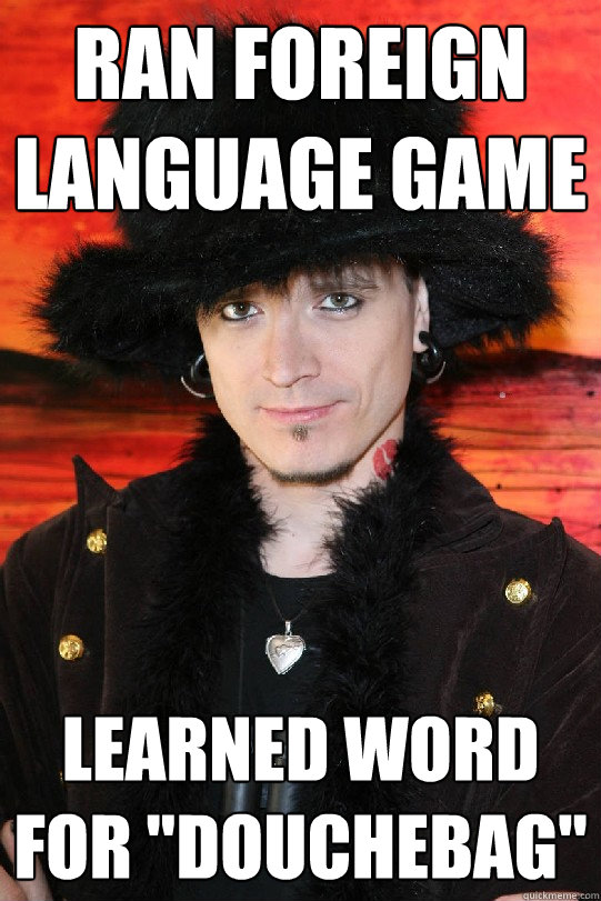 Ran foreign language game Learned word for 