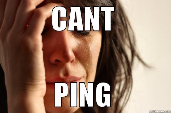 CANT PING First World Problems