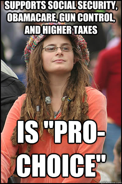Supports social security, Obamacare, gun control, and higher taxes Is 