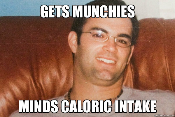 Gets munchies minds caloric intake - Gets munchies minds caloric intake  Responsible Stoner Guy