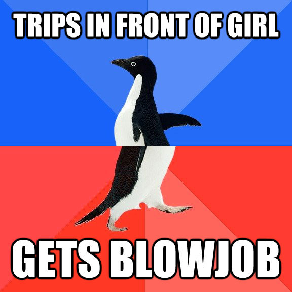 TRIPS IN FRONT OF GIRL GETS BLOWJOB - TRIPS IN FRONT OF GIRL GETS BLOWJOB  Socially Awkward Awesome Penguin