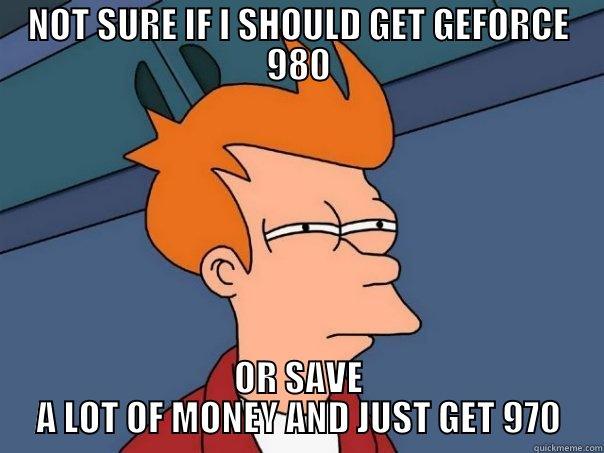 NOT SURE IF I SHOULD GET GEFORCE 980 OR SAVE A LOT OF MONEY AND JUST GET 970 Futurama Fry